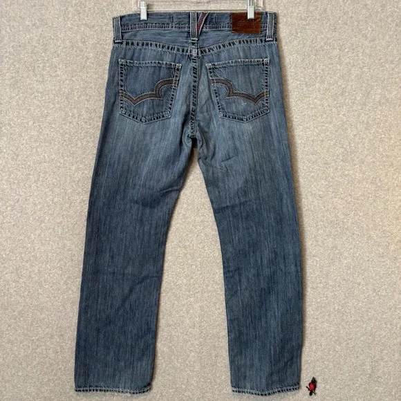 Big Star Men's 34R Pioneer Regular Boot Cut Jeans Y2K Rodeo Distressed 35x31 - Picture 3 of 8